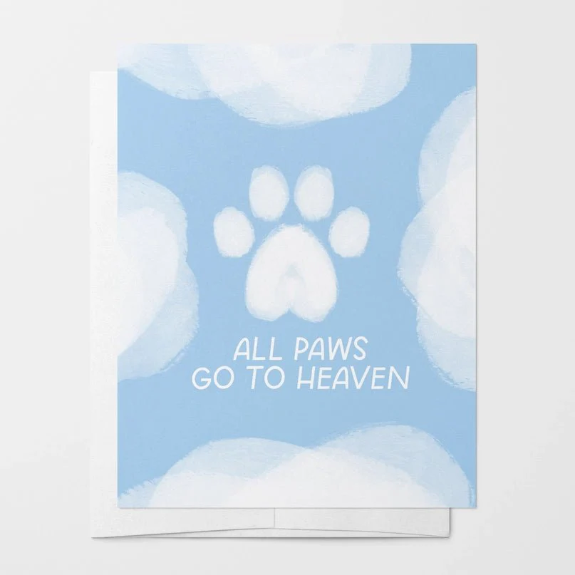 All Paws Heaven Pet Loss Card - Image 2