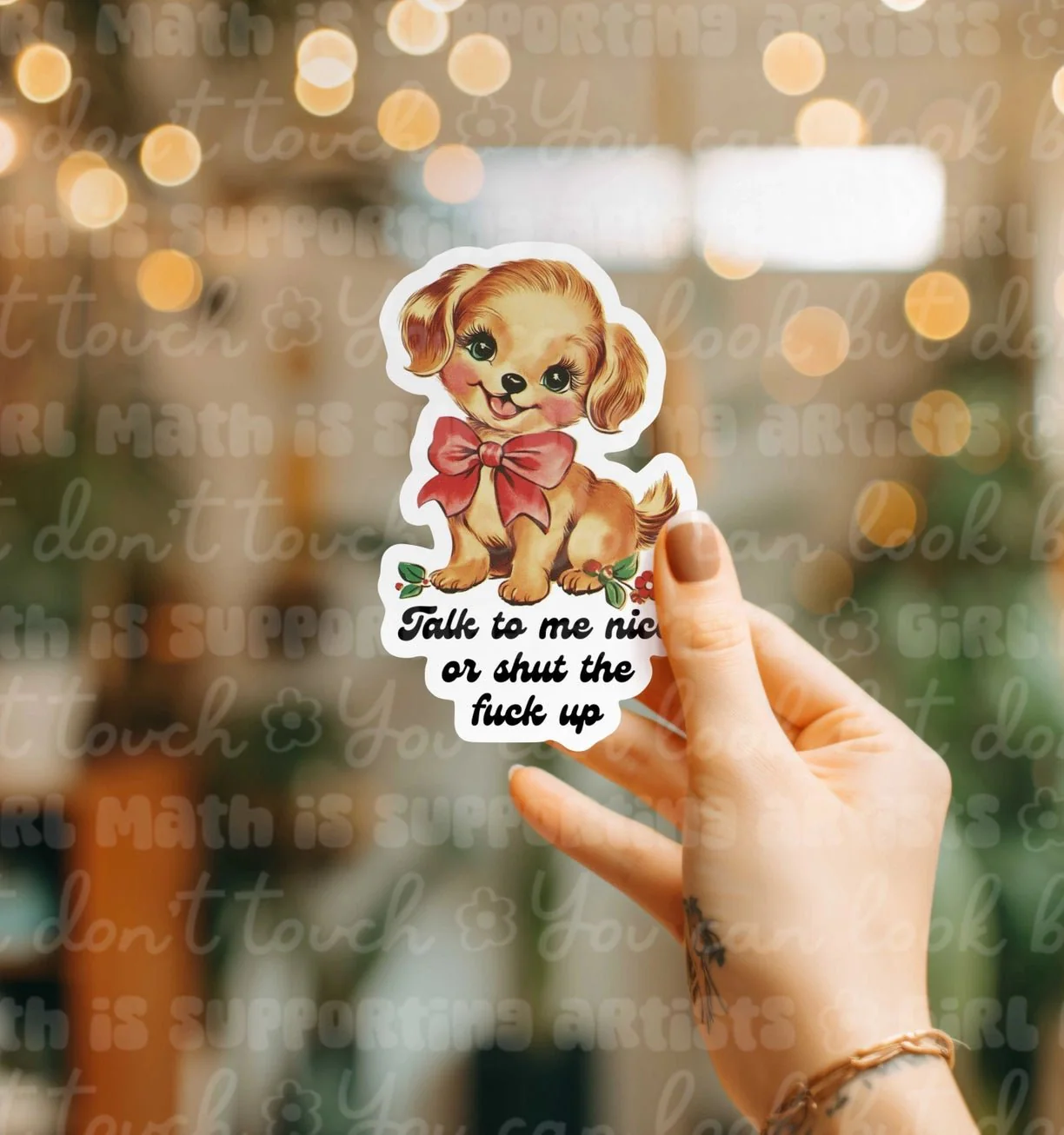 Be Nice To Me Or Sticker - Image 2