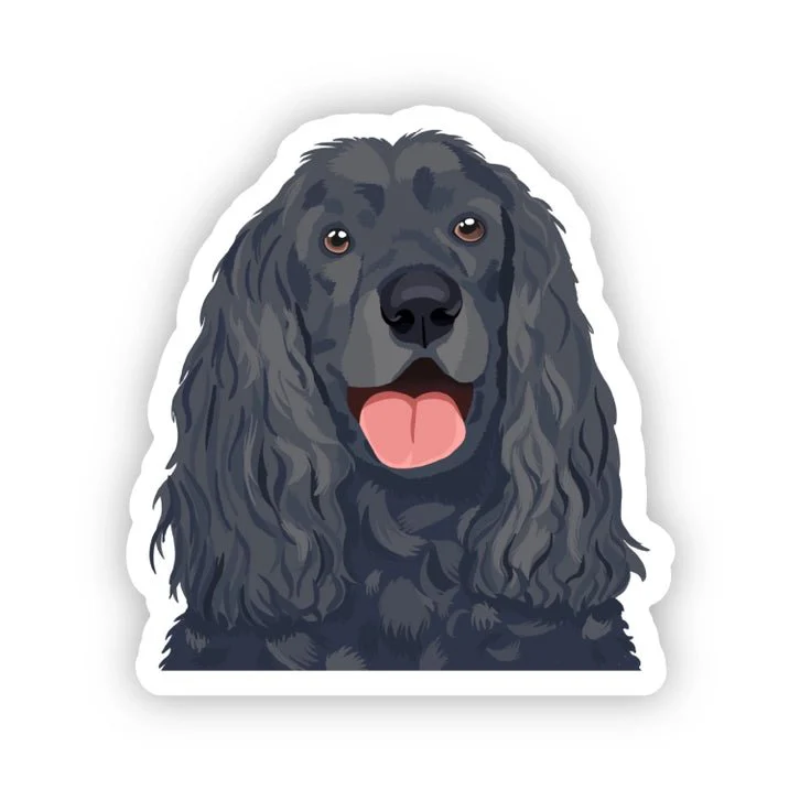 Black Cocker Spaniel Dog Sticker