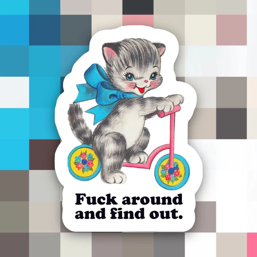 Cat F*Ck Around and Find Out Sticker
