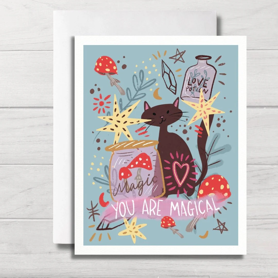 Cat Greeting Magical Kitty Card