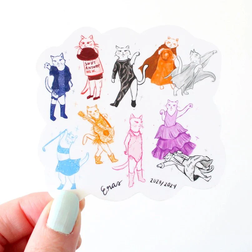 Eras Cats Vinyl Sticker