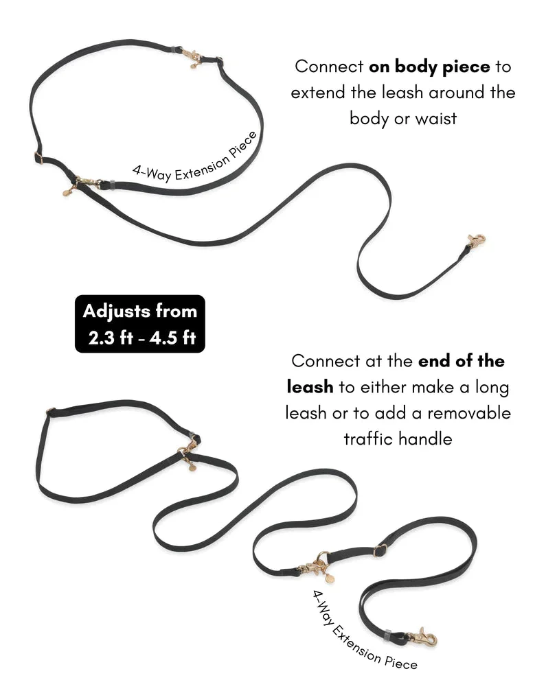 Espresso Brown Hands Free Leash 4-Way Extension - Image 4