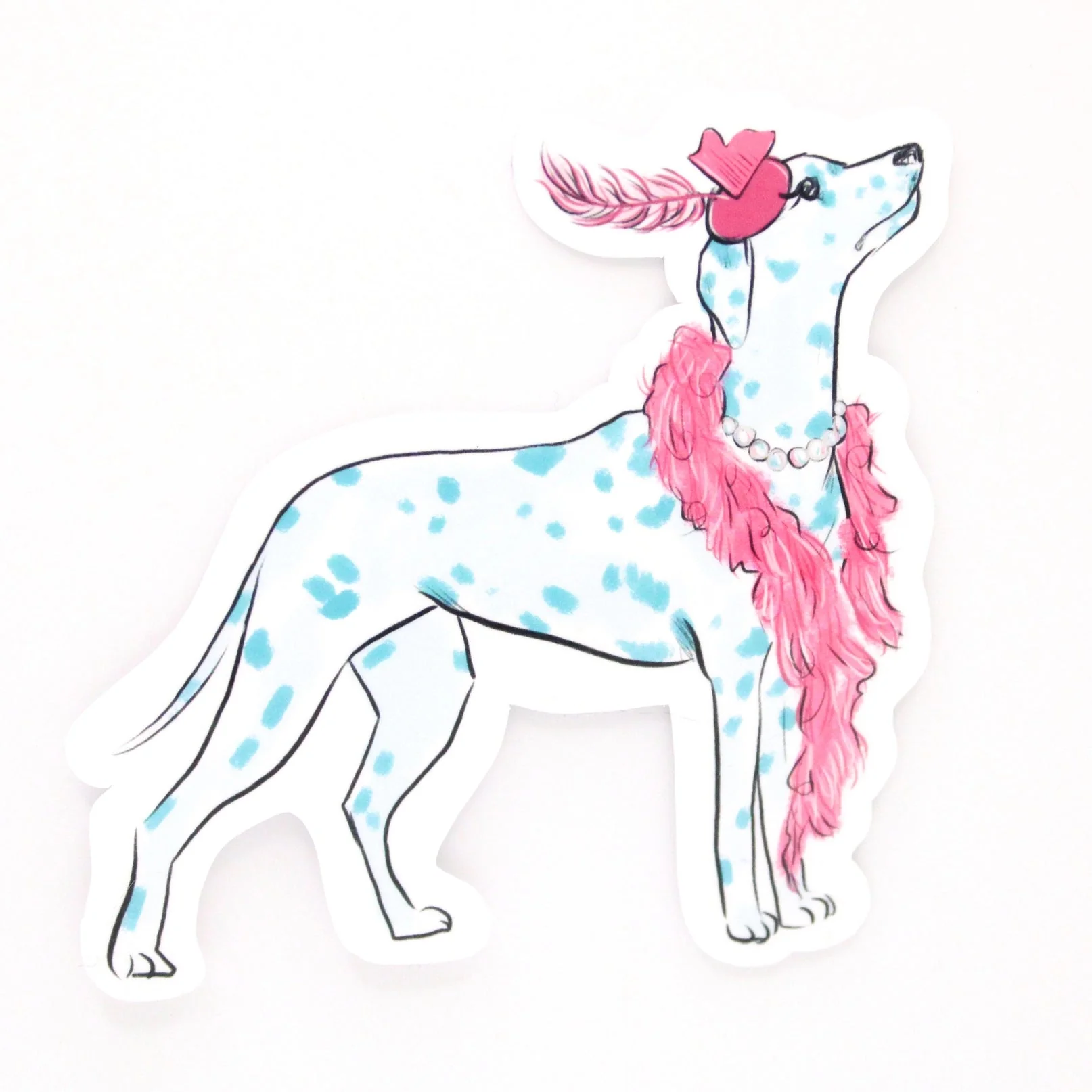Fancy Pearls Dalmatian Sticker
