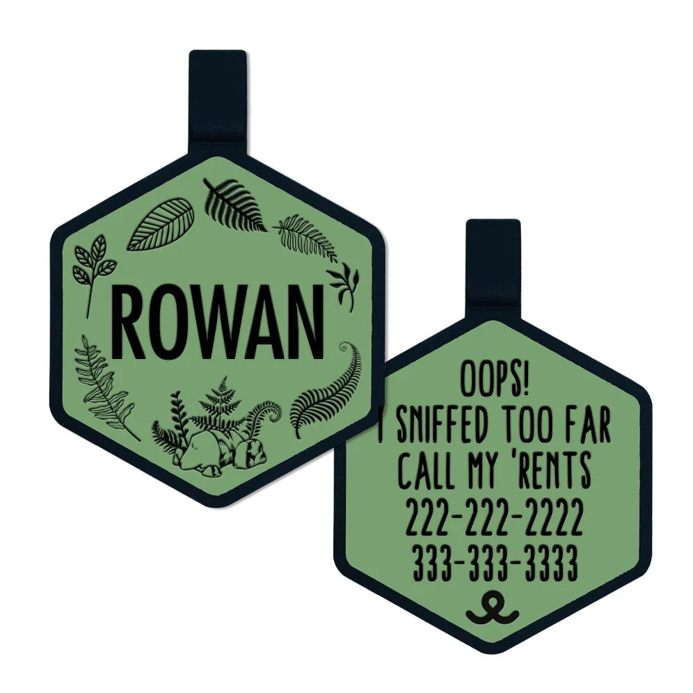 Fern Grove Silicone Pet ID Tag - Image 2