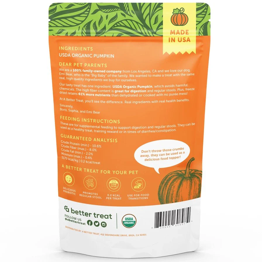 Freeze Dried Raw Pumpkin Dog Treats - Image 3