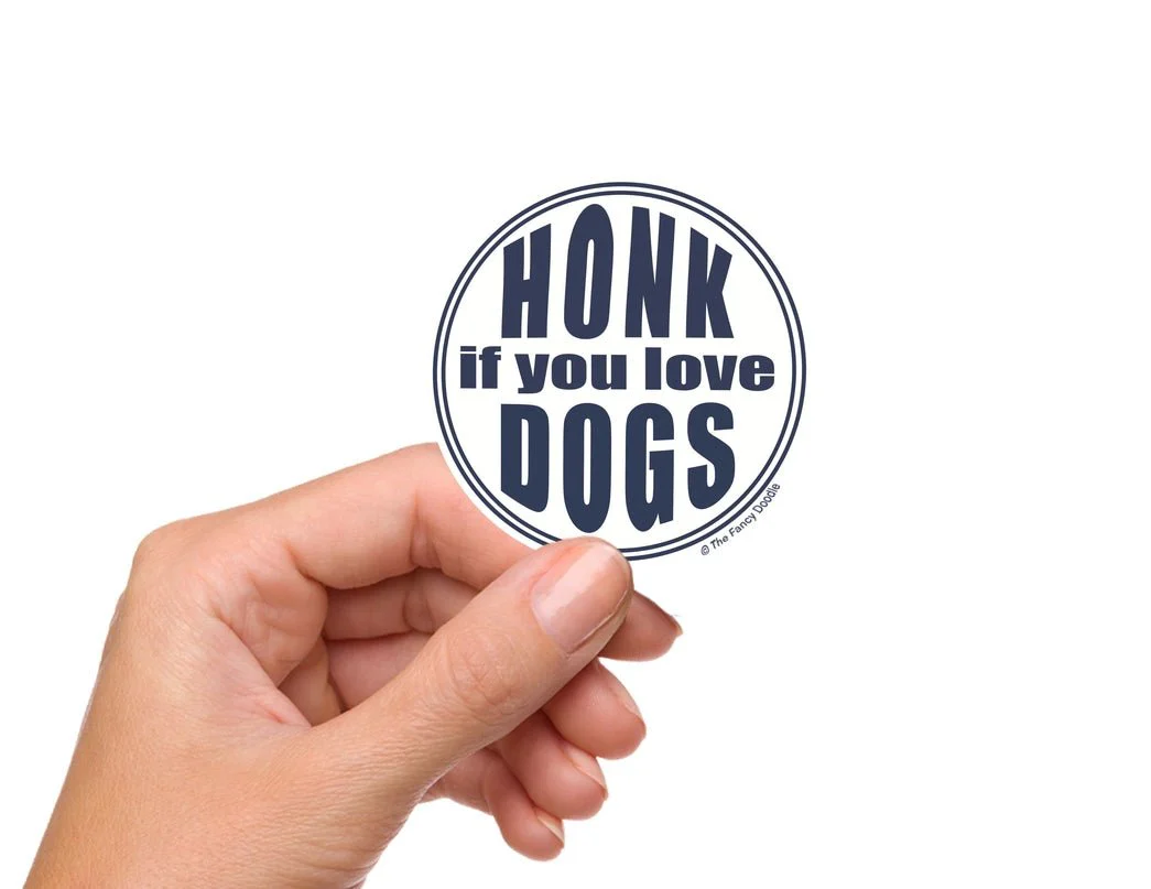 Honk If You Love Dogs Sticker
