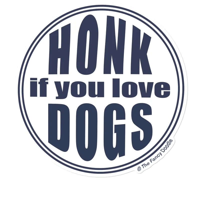 Honk If You Love Dogs Sticker - Image 2