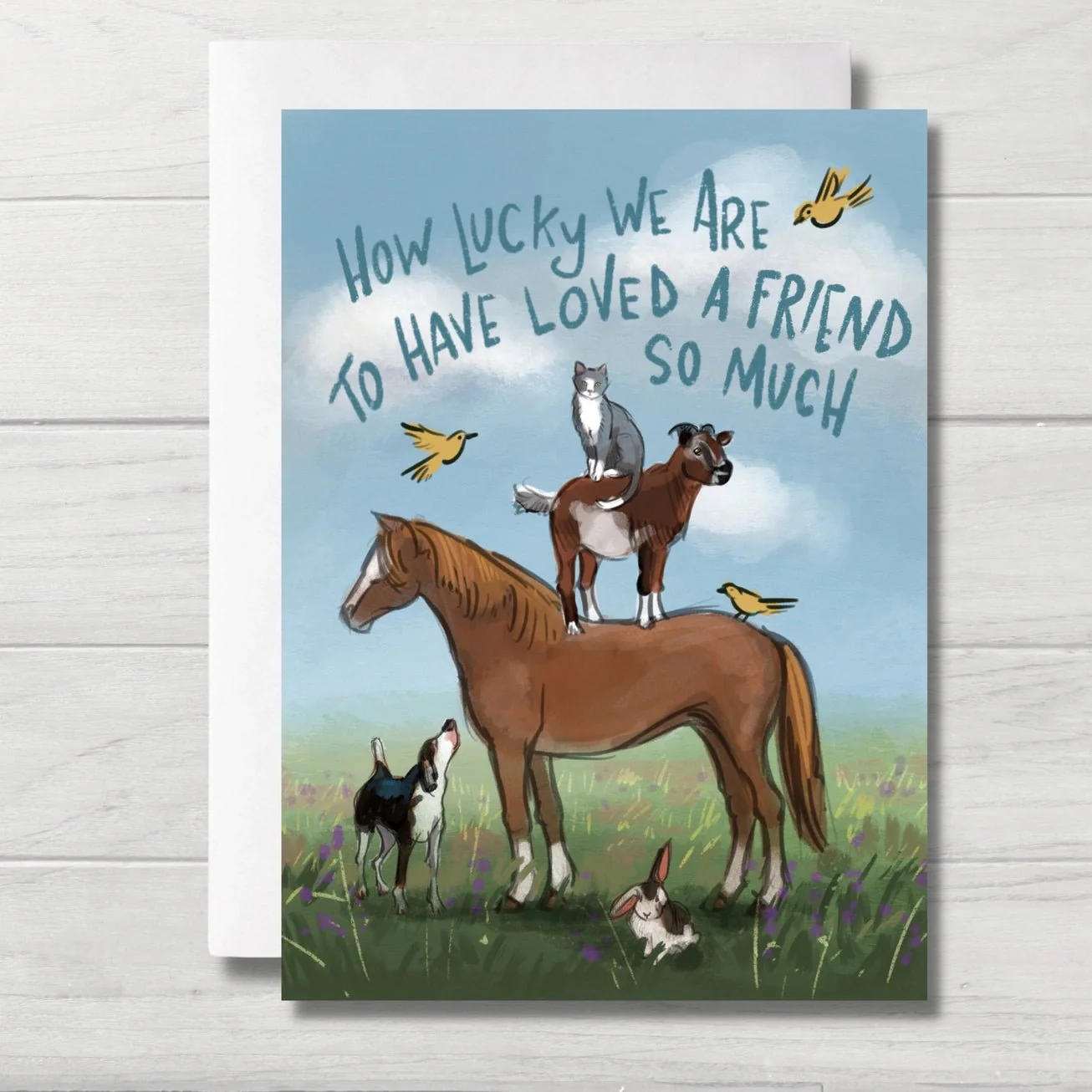 How Lucky We Are Pet Condolence Card
