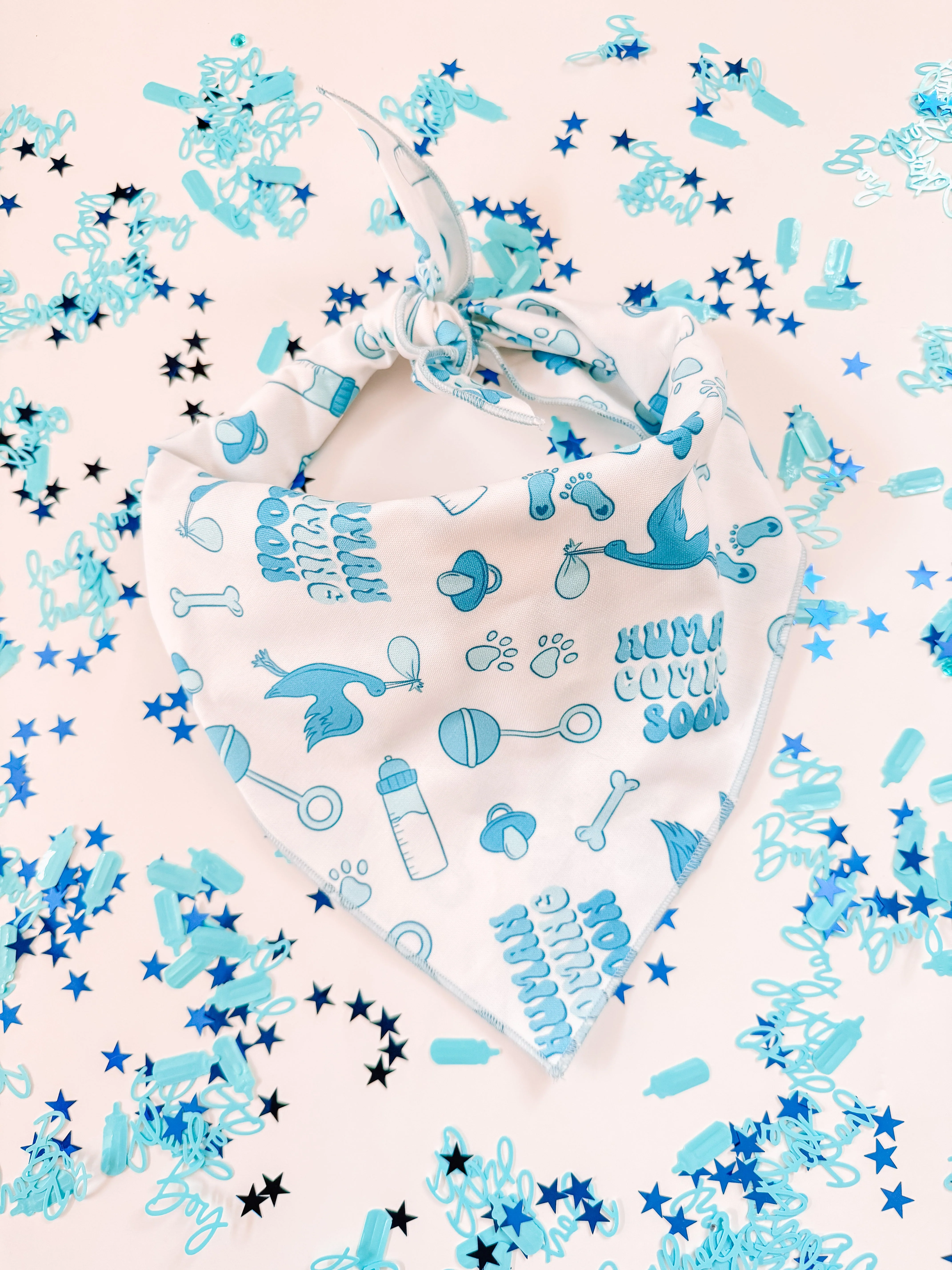 "I’m Getting a Human" Blue Pet Bandana