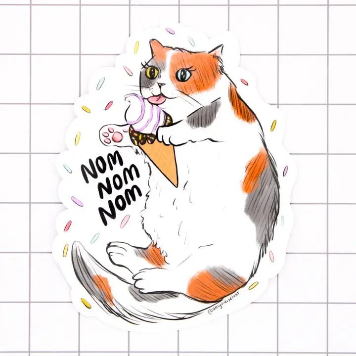 Ice Cream Cat Sticker - Image 2