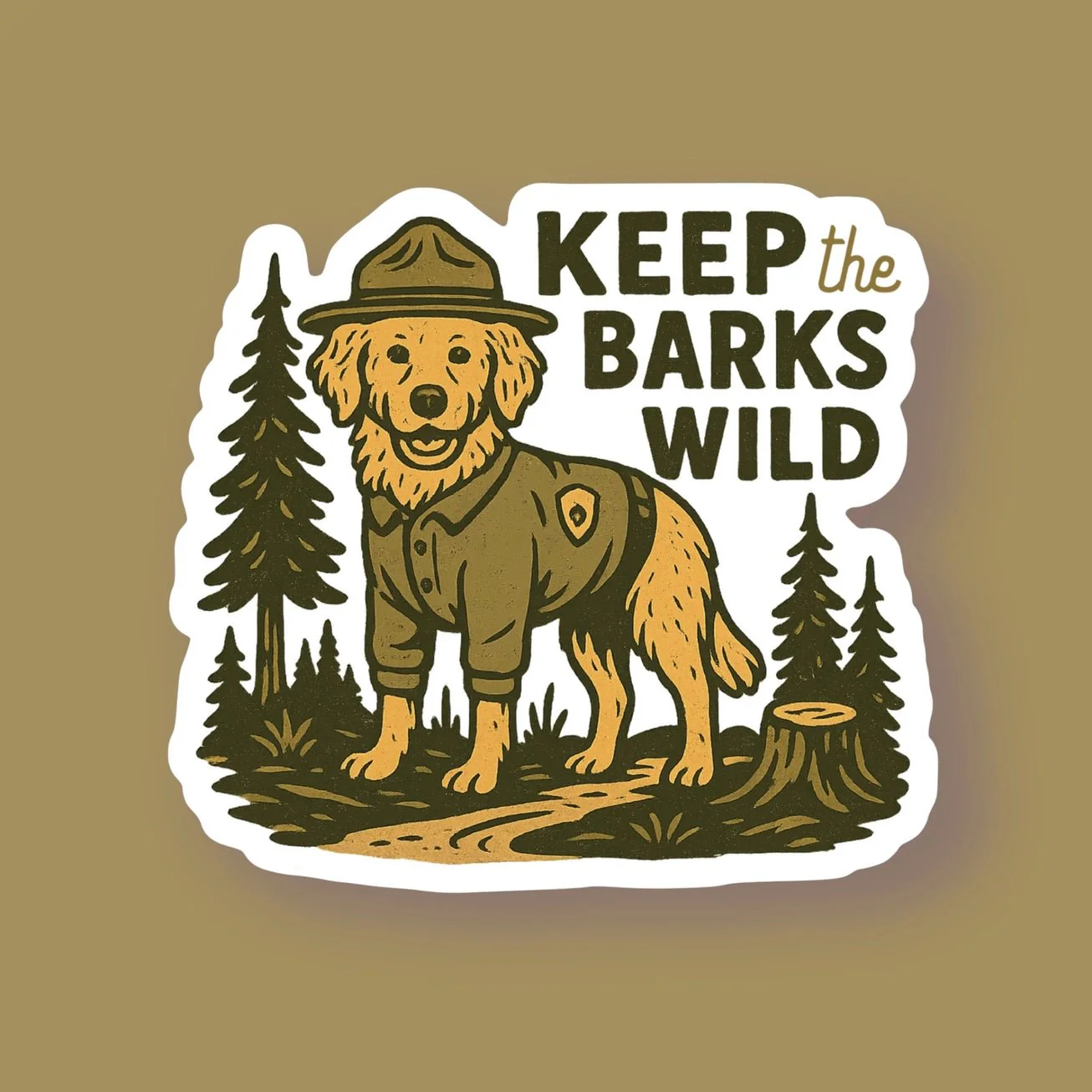 Keep the Barks Wild Sticker