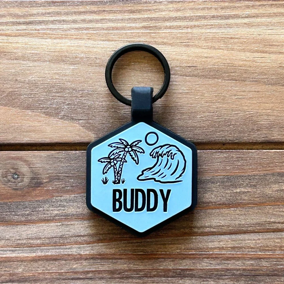 Life's A Beach Silicone Pet ID Tag - Image 2