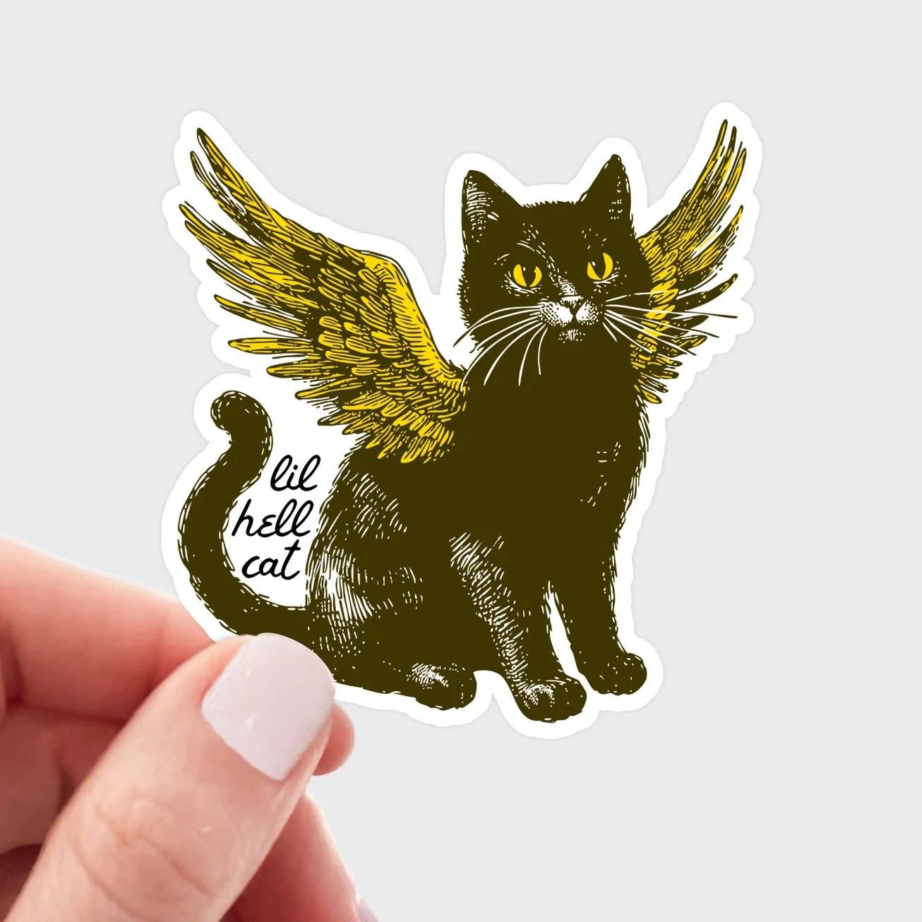 Lil Hell Cat Sticker