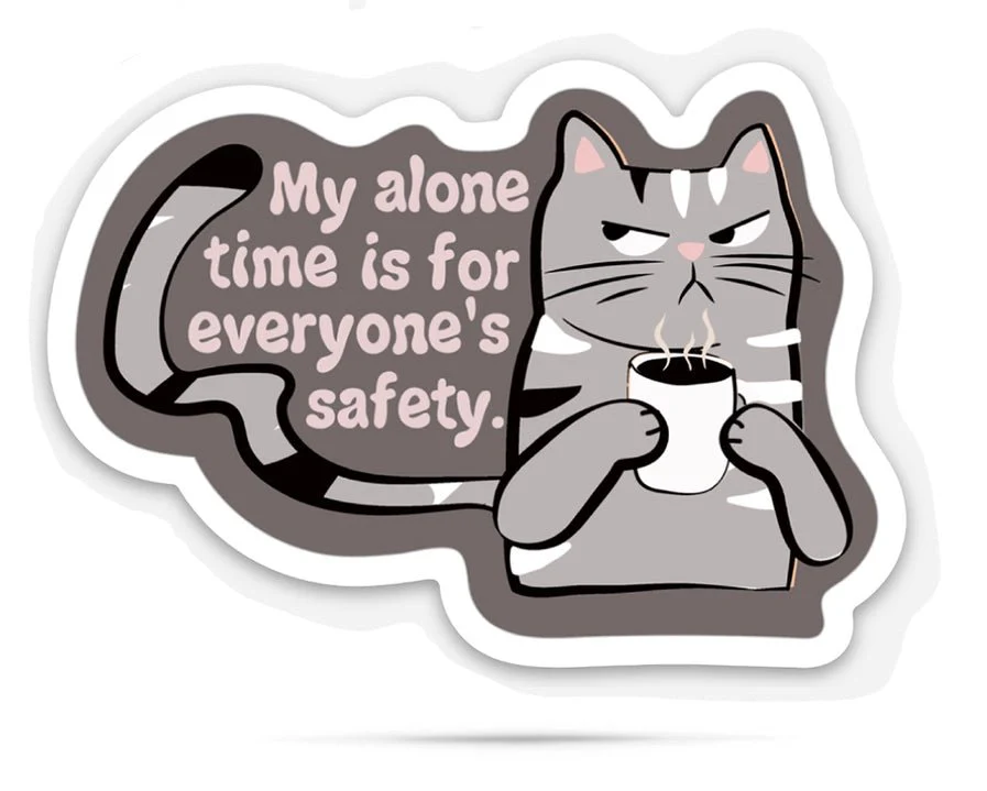 My Alone Time Is For Everyone's Safety Sticker