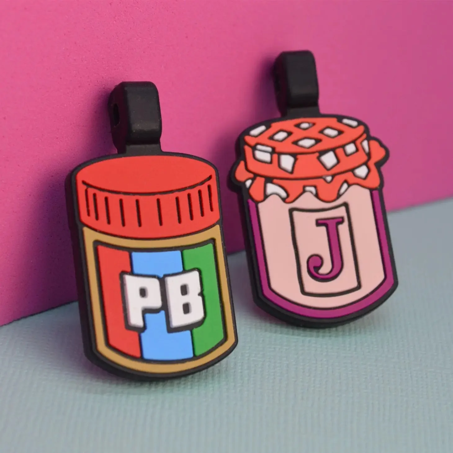 PB&J BFF Silicone Pet ID Tag Set