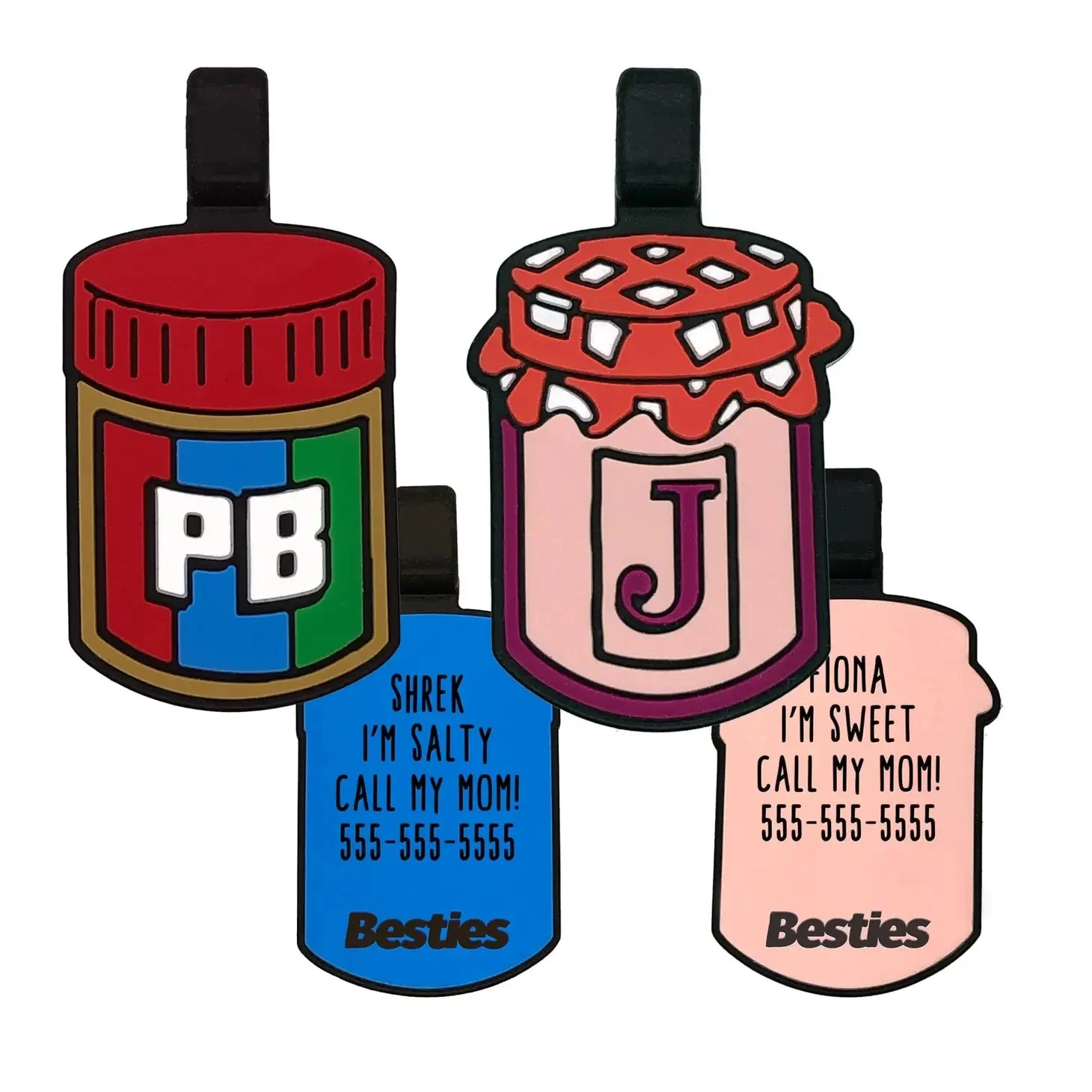 PB&J BFF Silicone Pet ID Tag Set - Image 2