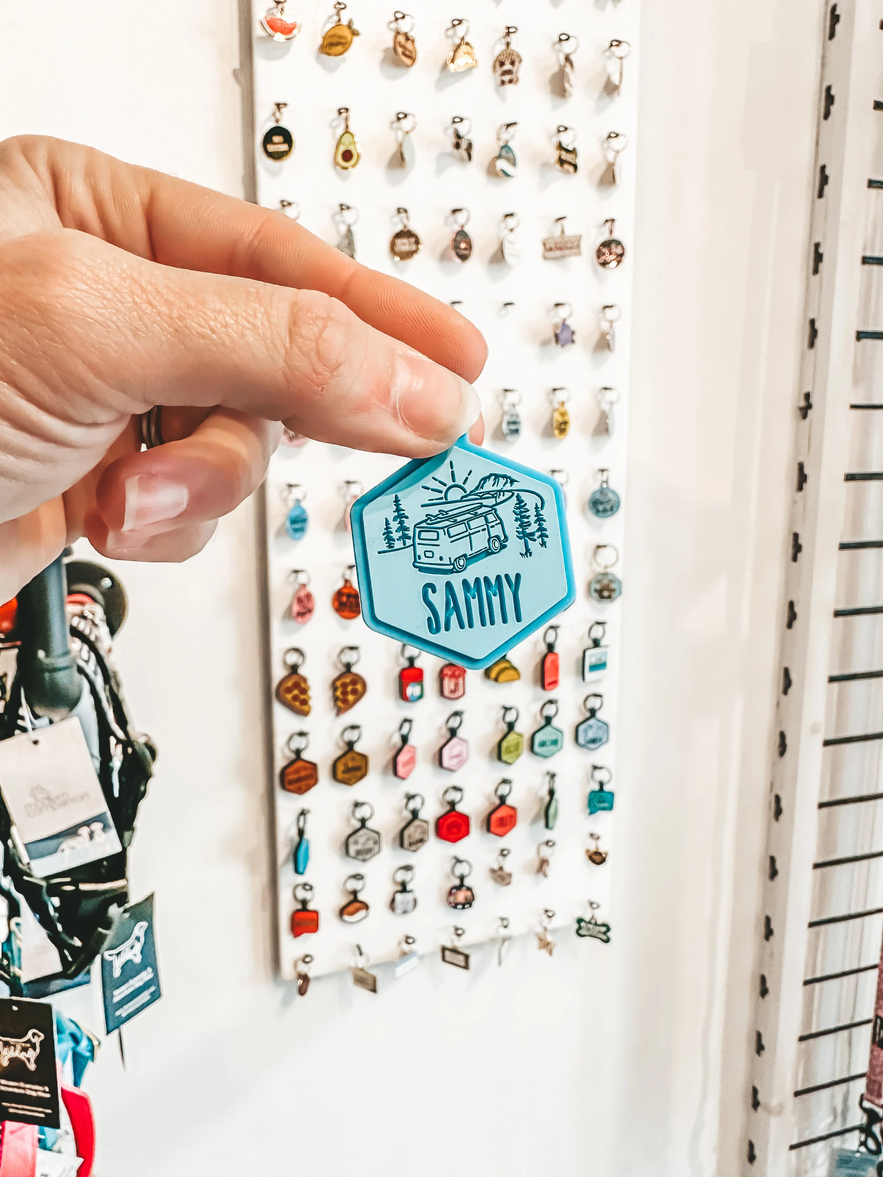 Road trippin’ Silicone Dog ID Tag