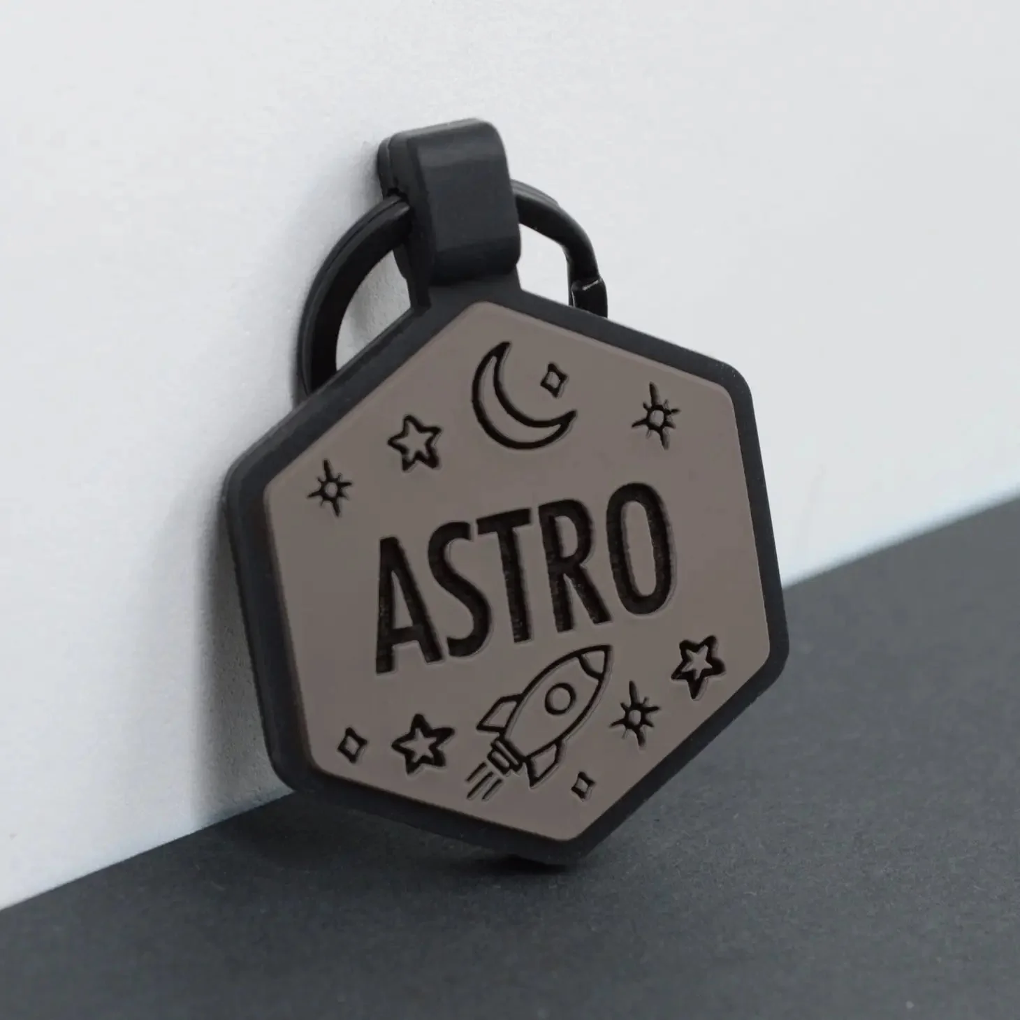 Space Cadet Silicone Dog ID Tag - Image 2